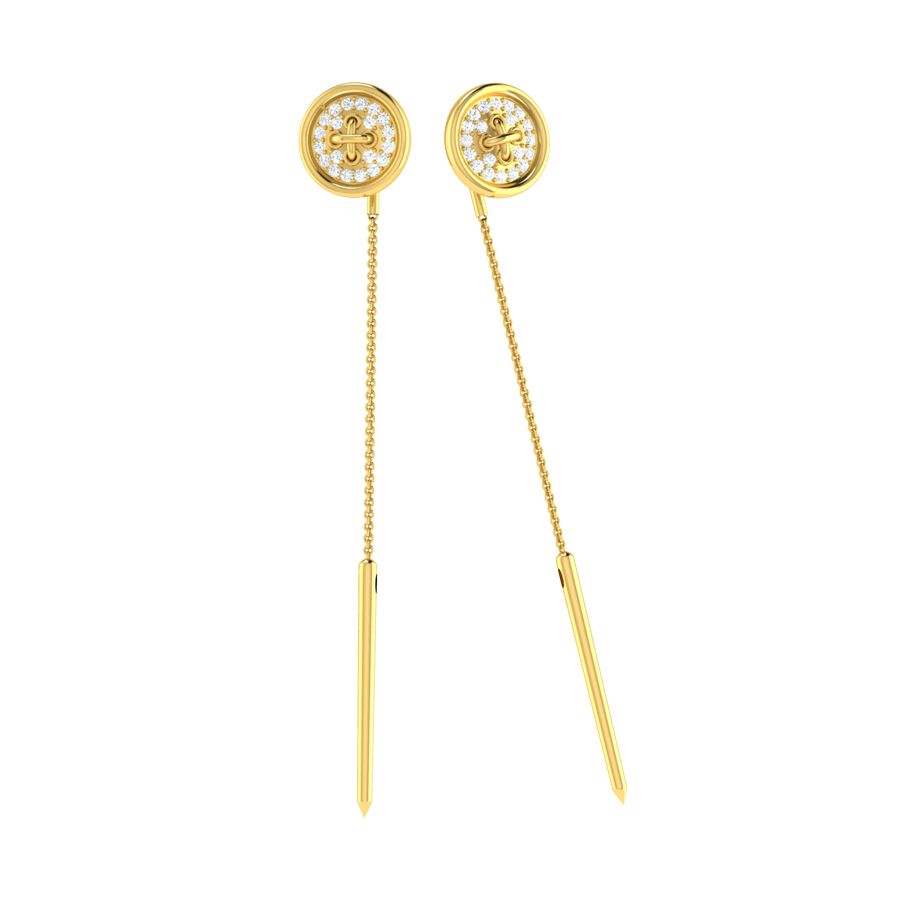 Sui-Dhaga Gold Earrings