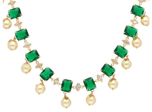 Emerald Drop Pachi Necklace