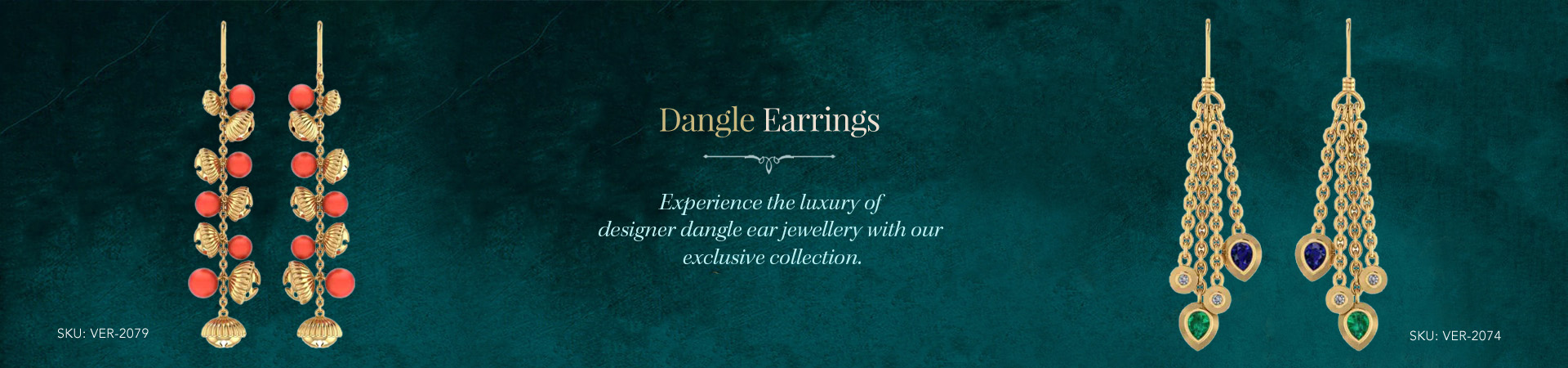 Gold Dangles Earrings Online 