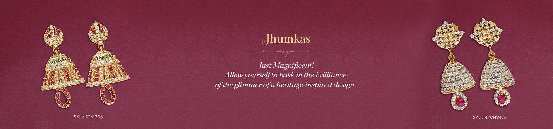 Gold Jhumkas Earrings Online 