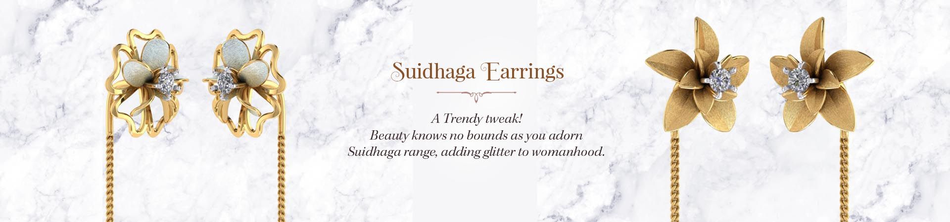 Gold Suidhaga Earrings Online 
