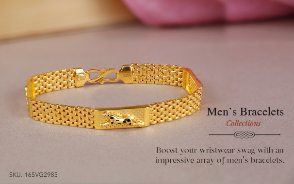 Gold Bracelets for Men Design