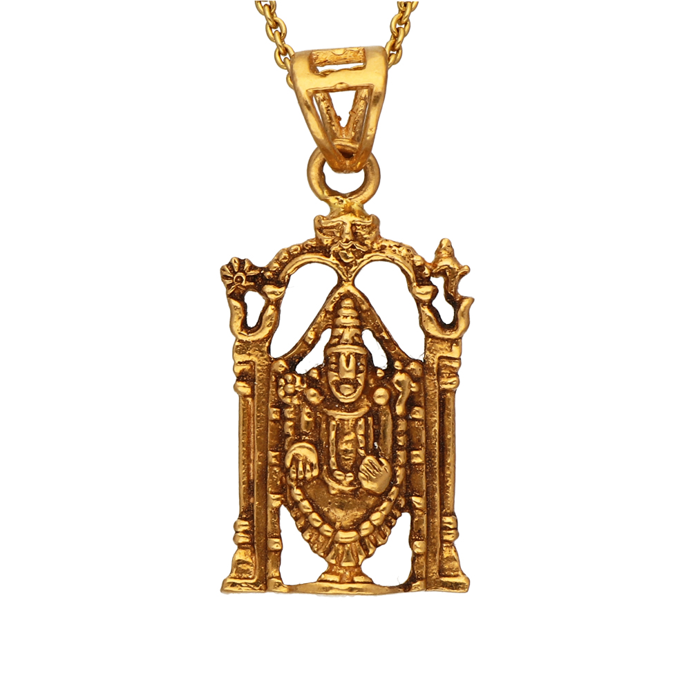 Buy lord venkateswara antique gold pendant 127vg3809 Online from ...