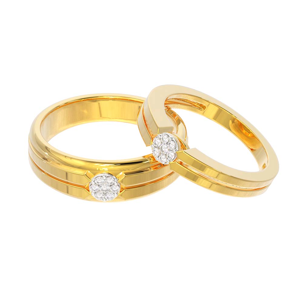 Buy 18K Diamond Couple Rings 148DG9498-148DG9518 Online from ...