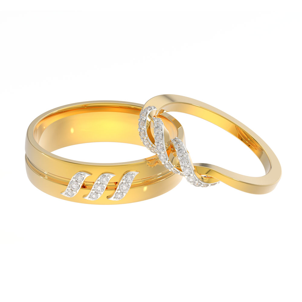 JewelMaze Love Forever Gold Plated Proposal Couple Rings for Girls and-saigonsouth.com.vn