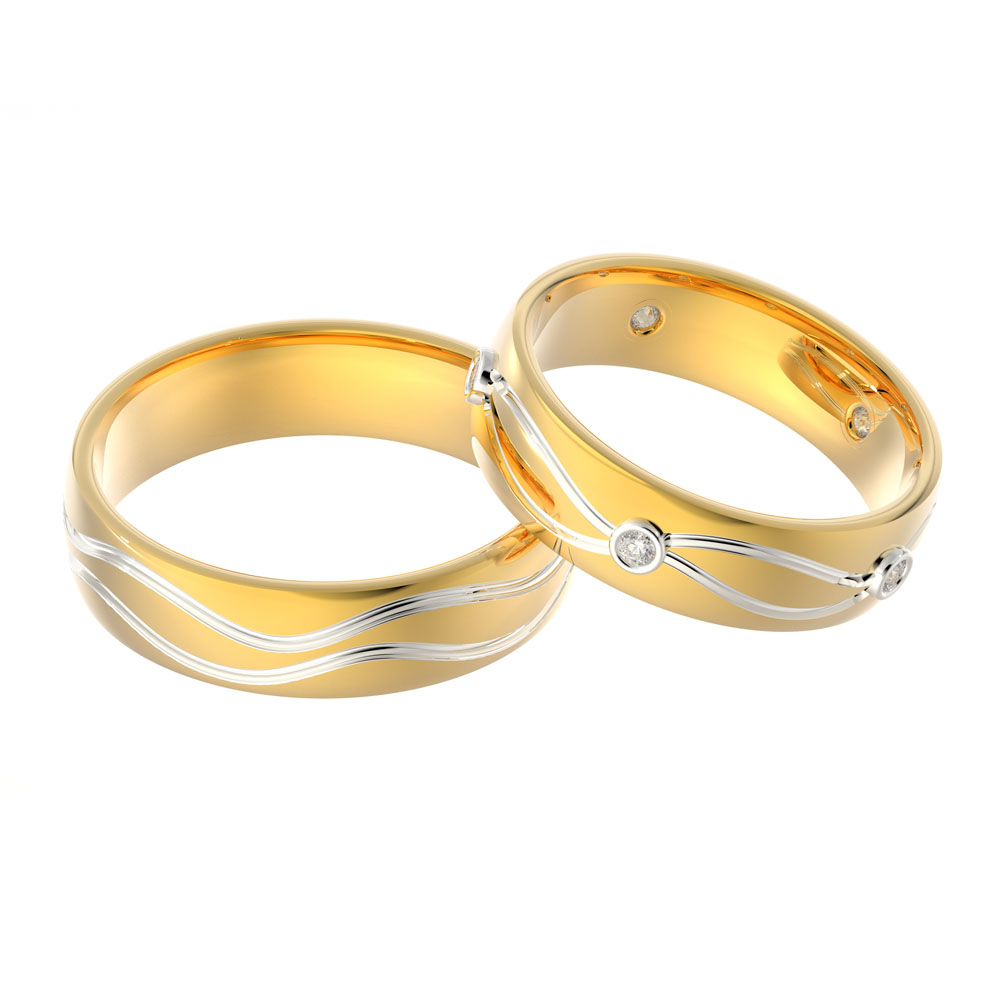 Buy Mine Platinum PT 950 Two Tone Purity Casual Ring for Women Online