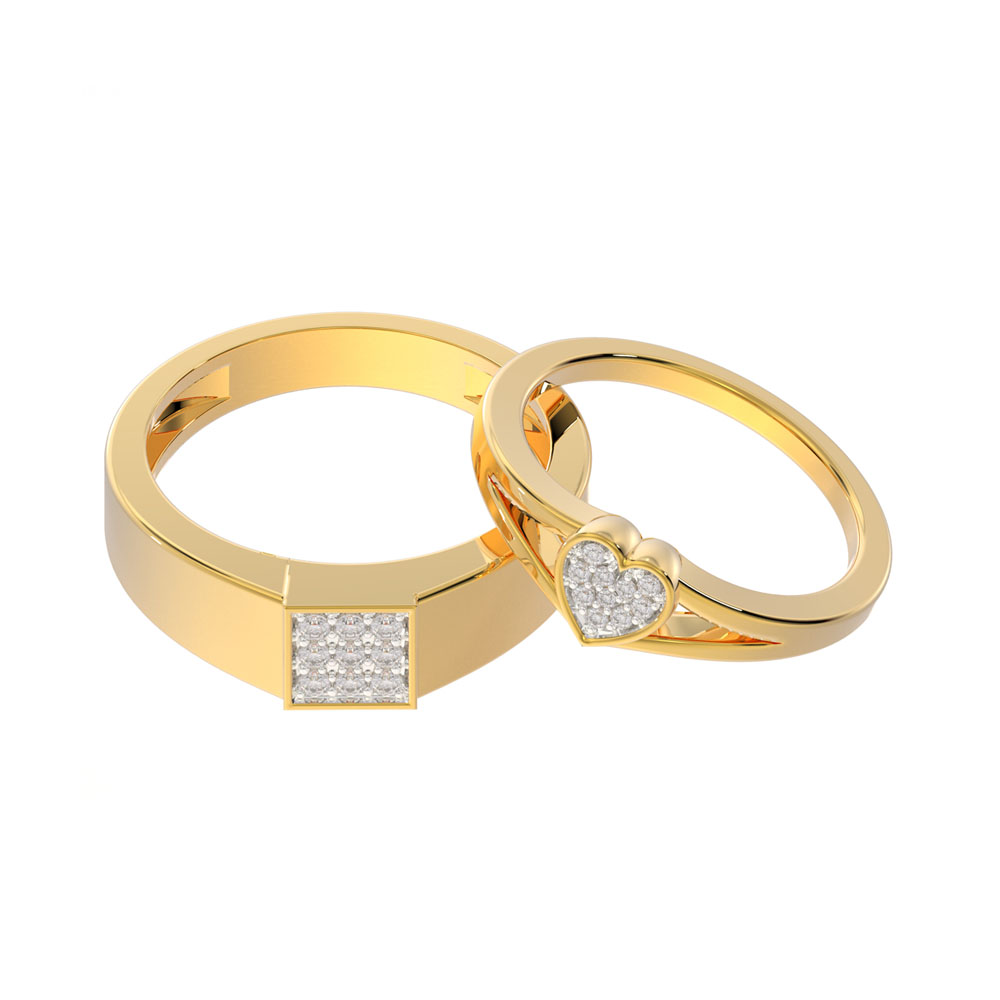 Buy 18K Diamond Fancy Couple Rings 148G9575-148G9598 Online from ...