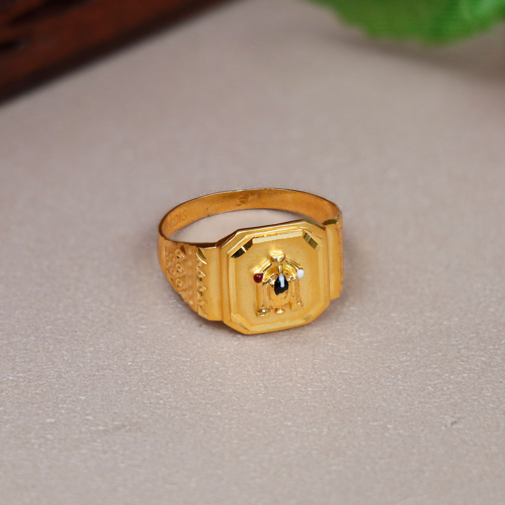 Casting Emerald Venkateshwara Swamy Ring || New Gold Balaji Ring 2023  Design || 10 Grams || AMBICA - YouTube