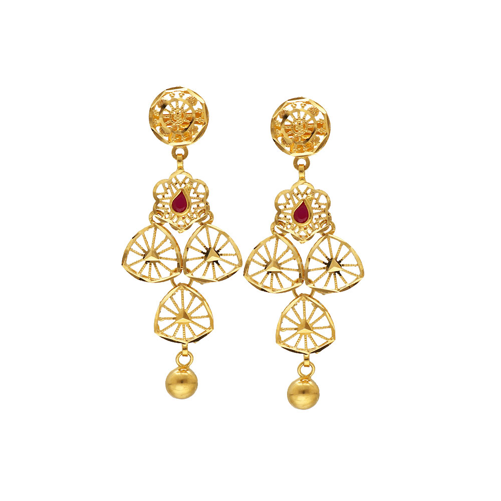 Buy Middle East Dubai Gold Plated Earrings Africa India Nigeria Women  Bridal Wedding Party Round Earrings Arab Women Ethnic Earrings ｜Drop earring -Fordeal