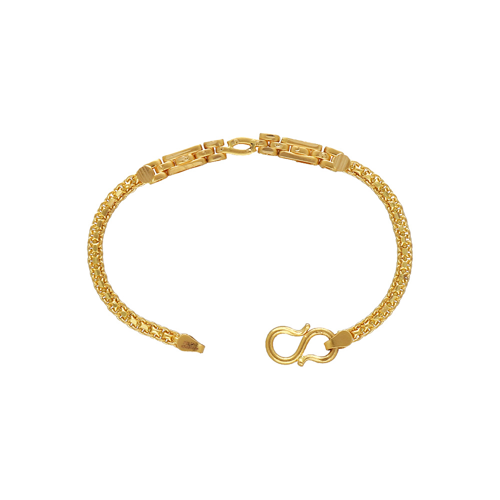 14K Yellow Gold bracelet Bangle Flat Round 7 in 3 mm - Walmart.com