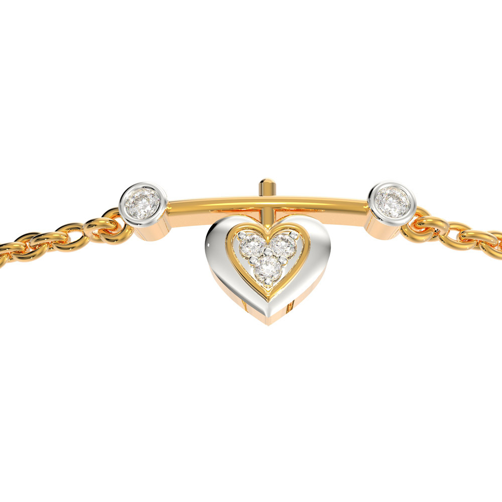 14K Gold Diamond Tennis Hand Chain
