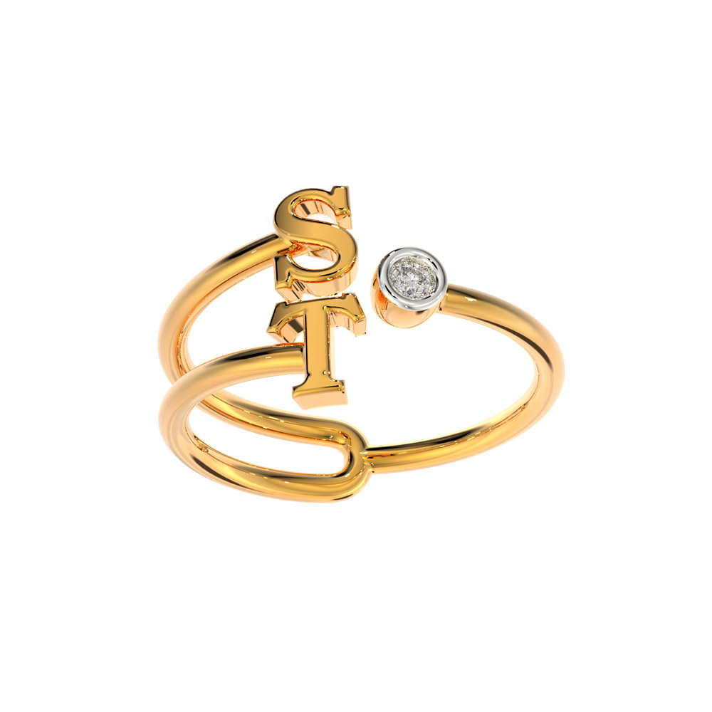 Jewelry Alphabet Ring S 3D model 3D printable | CGTrader