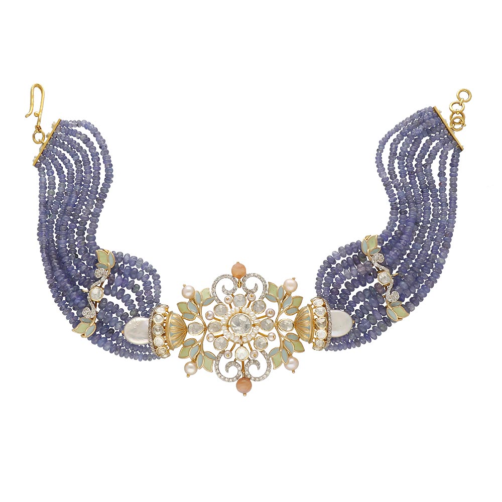 Australian Opal & 14k Gold Necklace in Grey with Brown Garnet | Lizzie  Fortunato