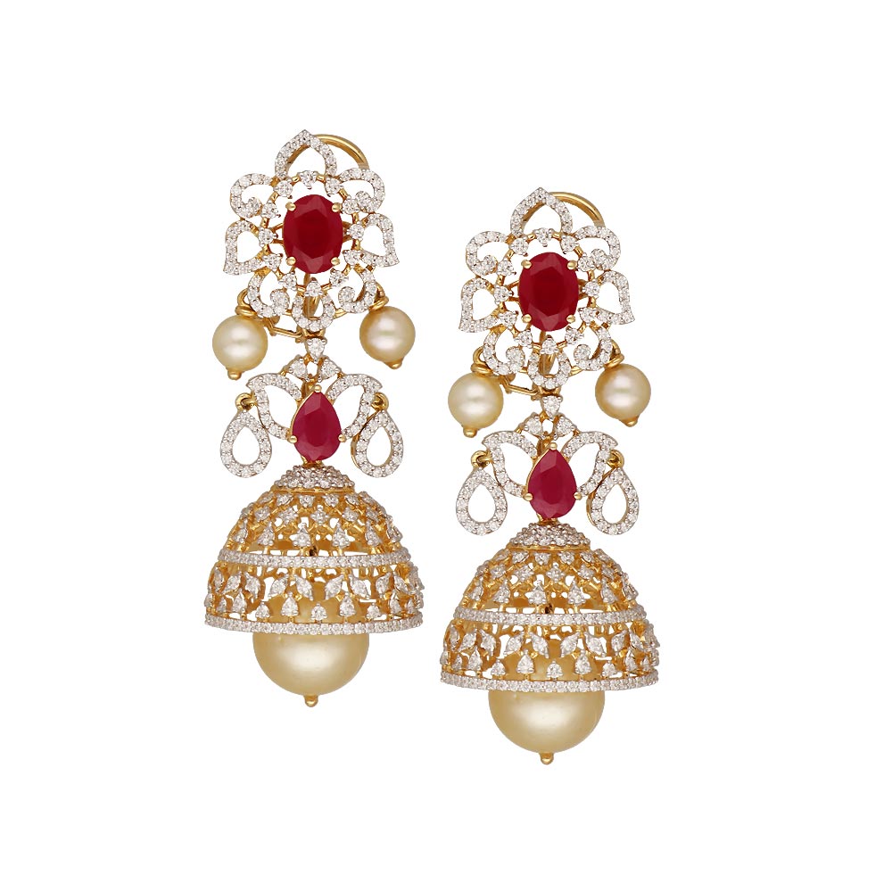 Silver Jhumka with Pearls online | Cuttack Filigree by Silverlinings