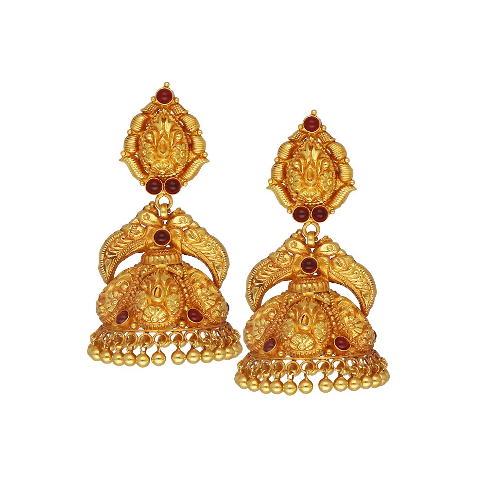 Morni Traditional Antique Gold Plated Earrings – KaurzCrown.com