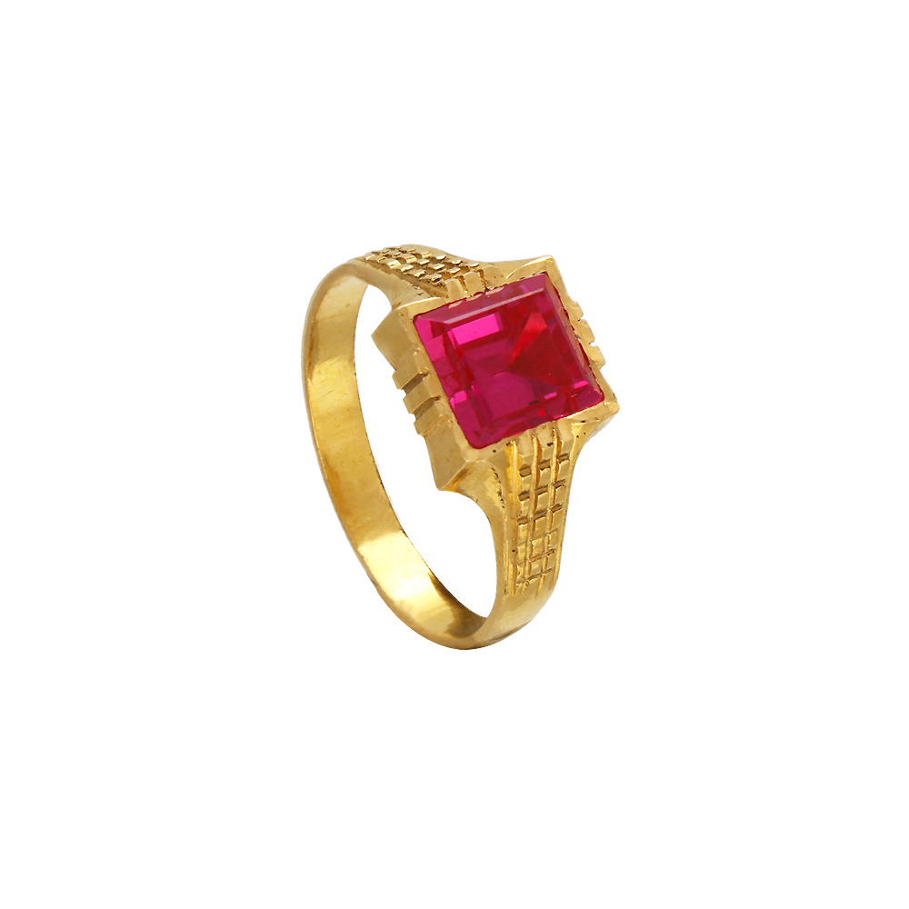 Red Yemeni Aqeeq Flat Handcraft Women Ring (Gold Plated) | Boutique Ottoman  Exclusive
