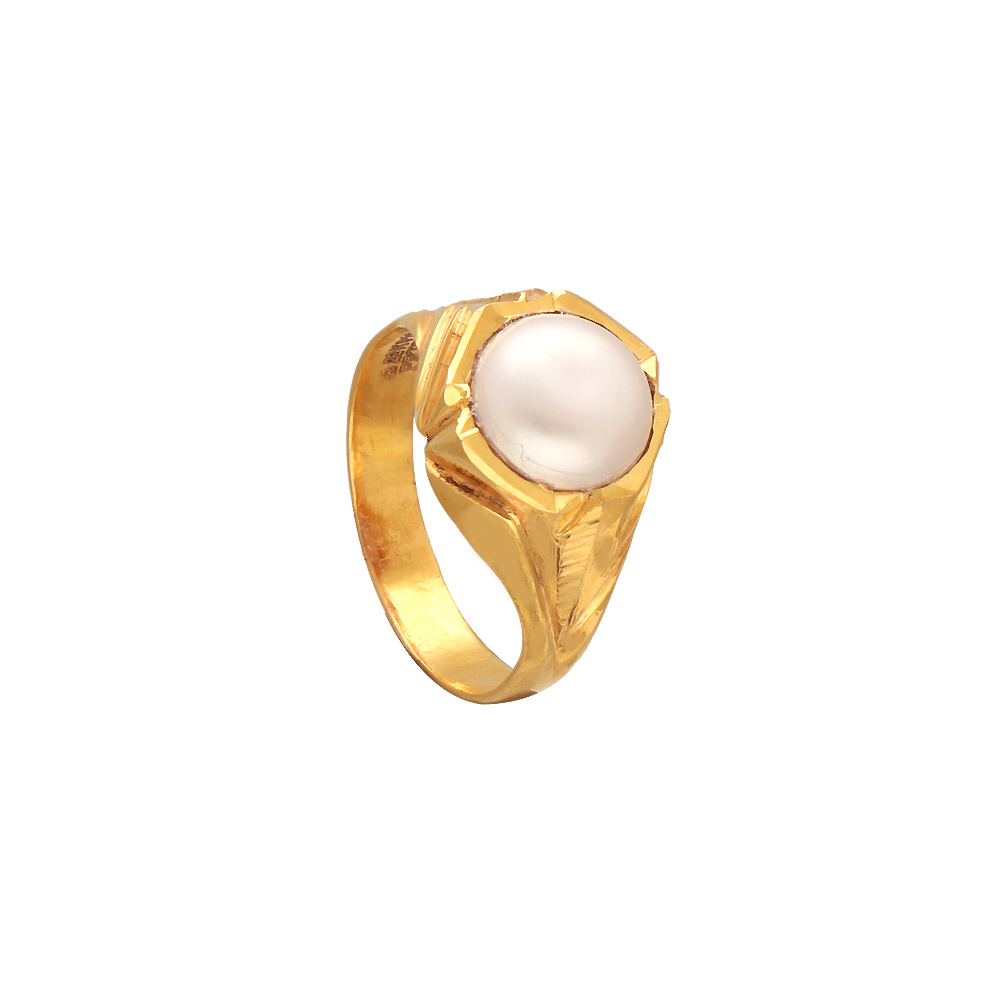 Estate 14KT Yellow Gold Etruscan Design Mabe Pearl Ring – LSJ