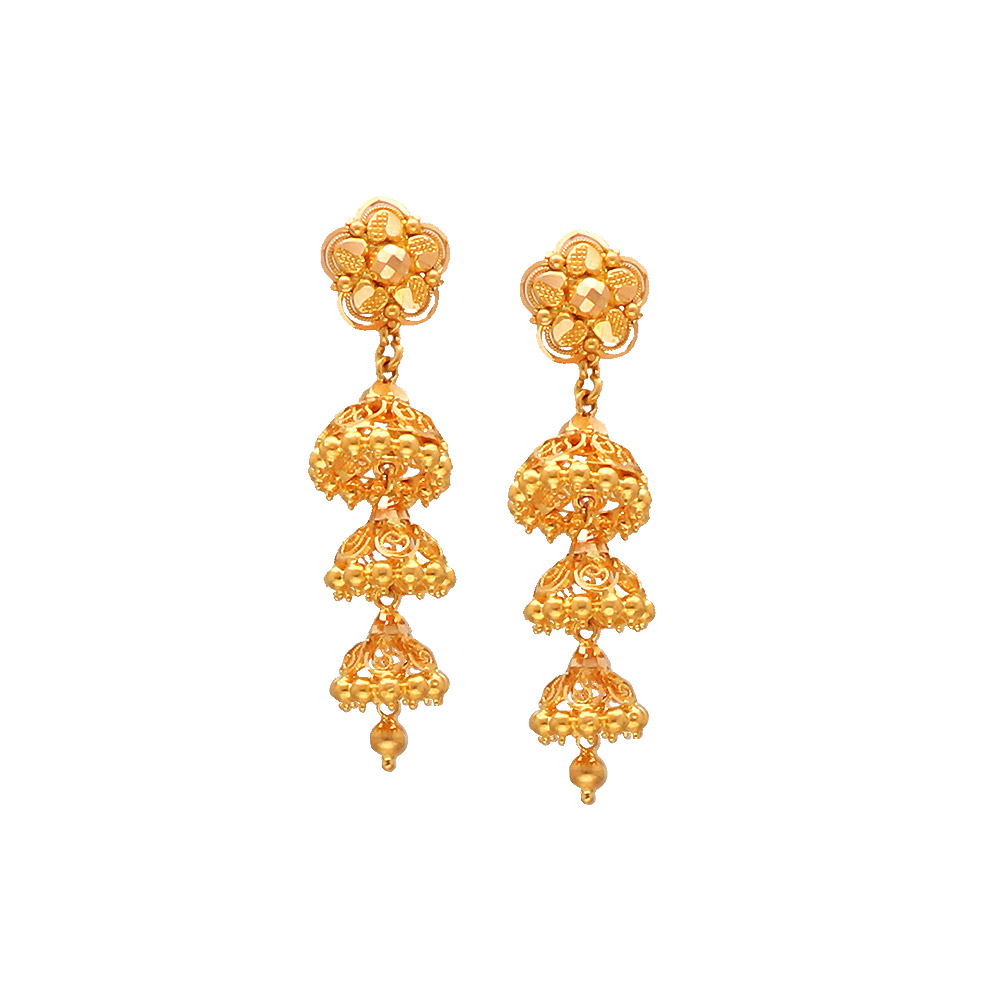 Buy 22Kt Gold Semi Precious Stone Buttalu Earrings 74VK8994 Online from  Vaibhav Jewellers