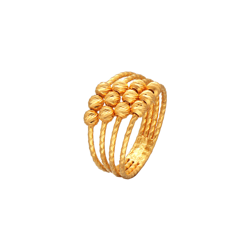 Buy 22Kt Plain Gold Italian Design Ladies Ring 93VD3856 Online ...