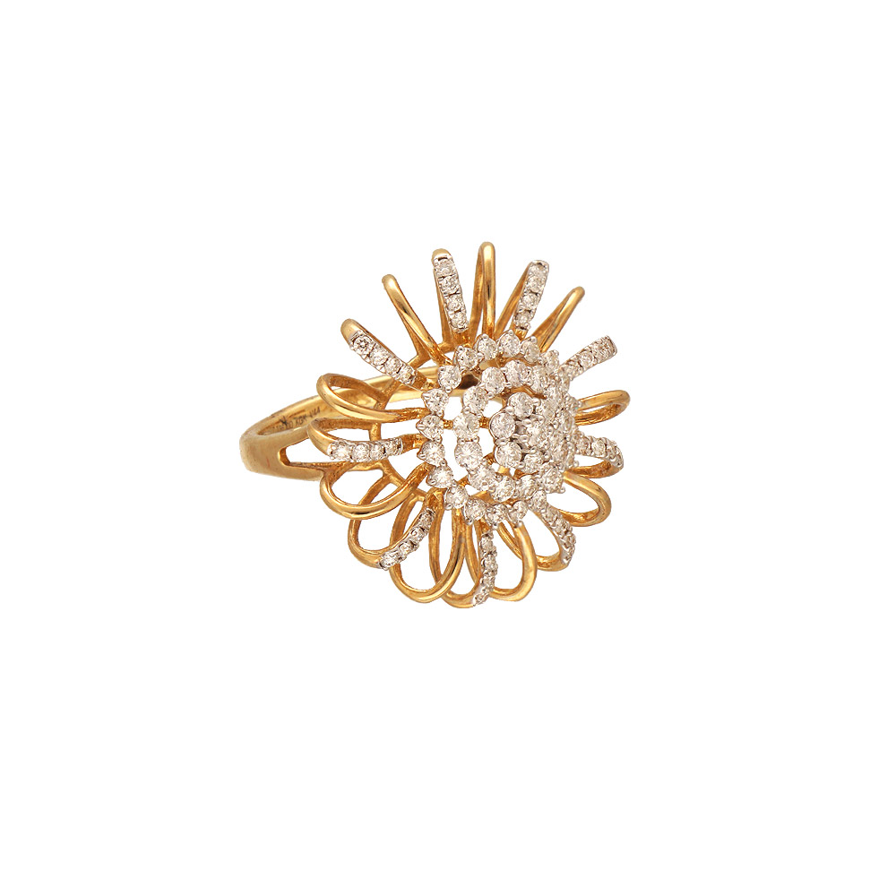 Melissa Queen Gold Plated American Diamond Ring – Abdesignsjewellery