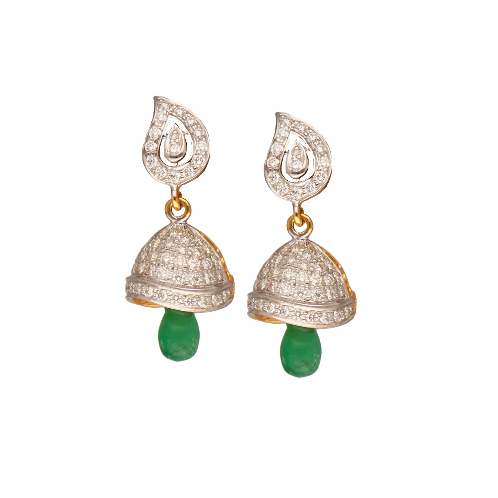 Buy Brilliant Earrings in Jhumki Design Online | ORRA