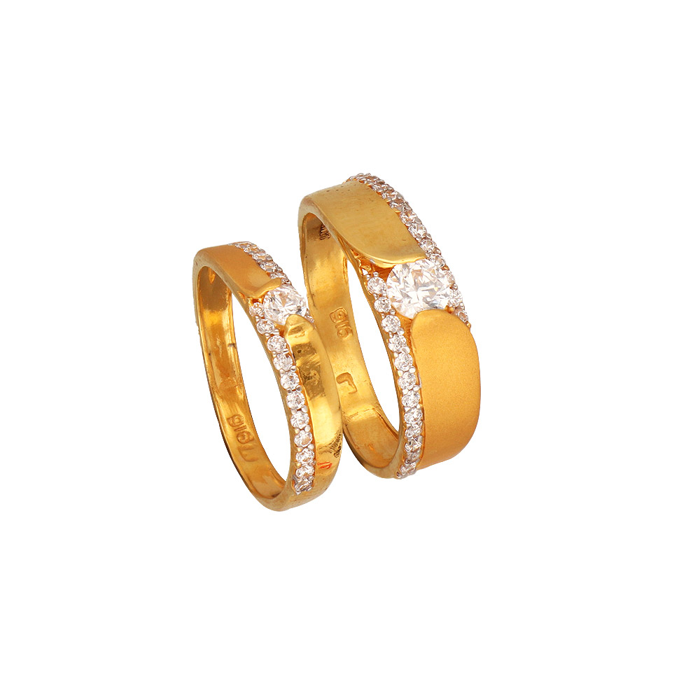 Buy 22kt Gold Signity Couple Engagement Rings 96VJ7272-96VJ7306 ...