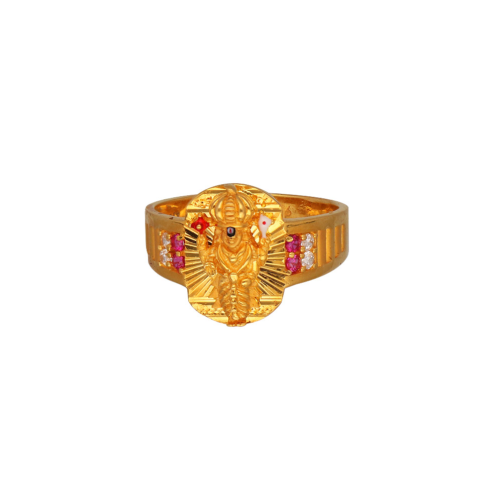 22kt gold brand new design gents balaji ring 97vm581 97vm581