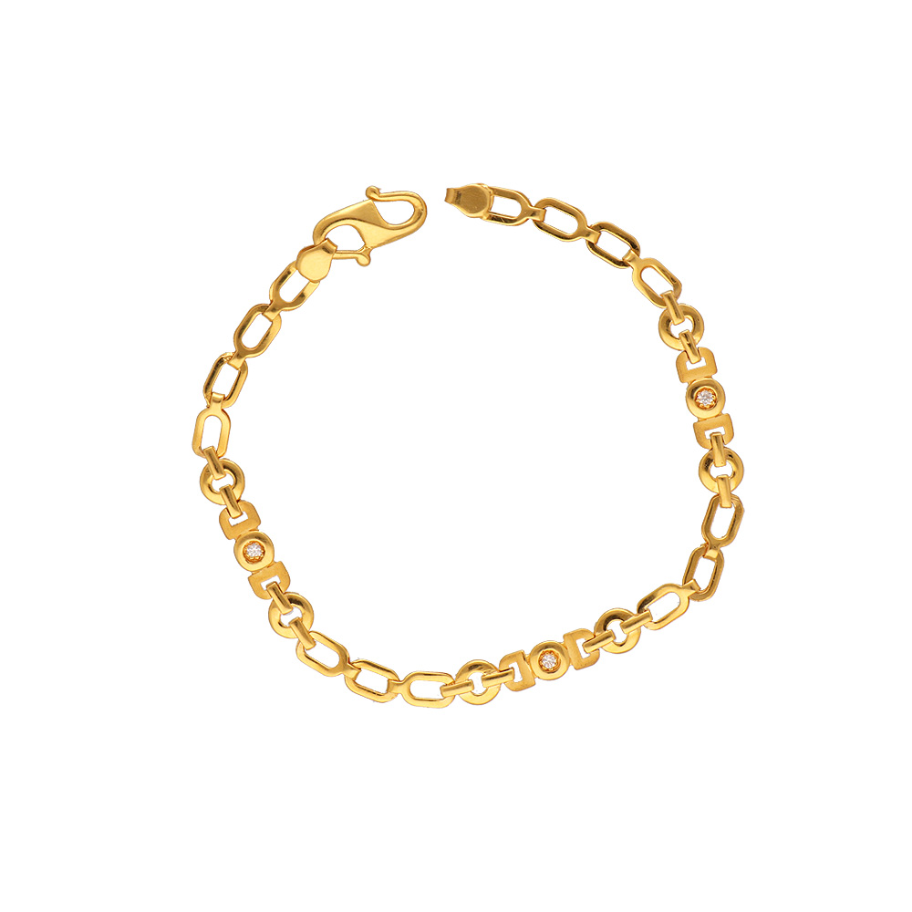 Shop by The Bro Code black Plated Cuban Link Chain Bracelet for Men