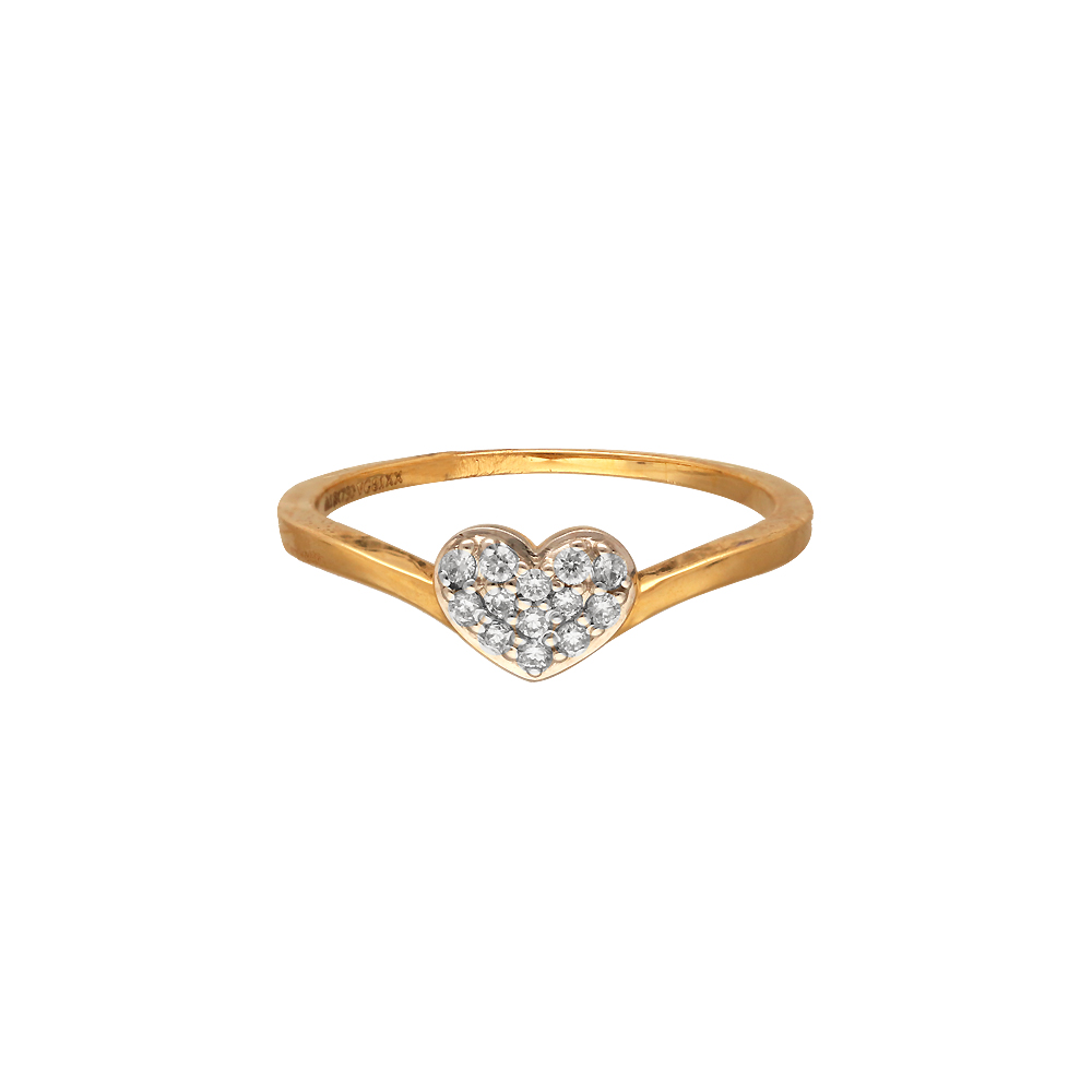 Heart R Gold Ring for Women Paved Large Size Finger Engagement Cocktail New  | eBay