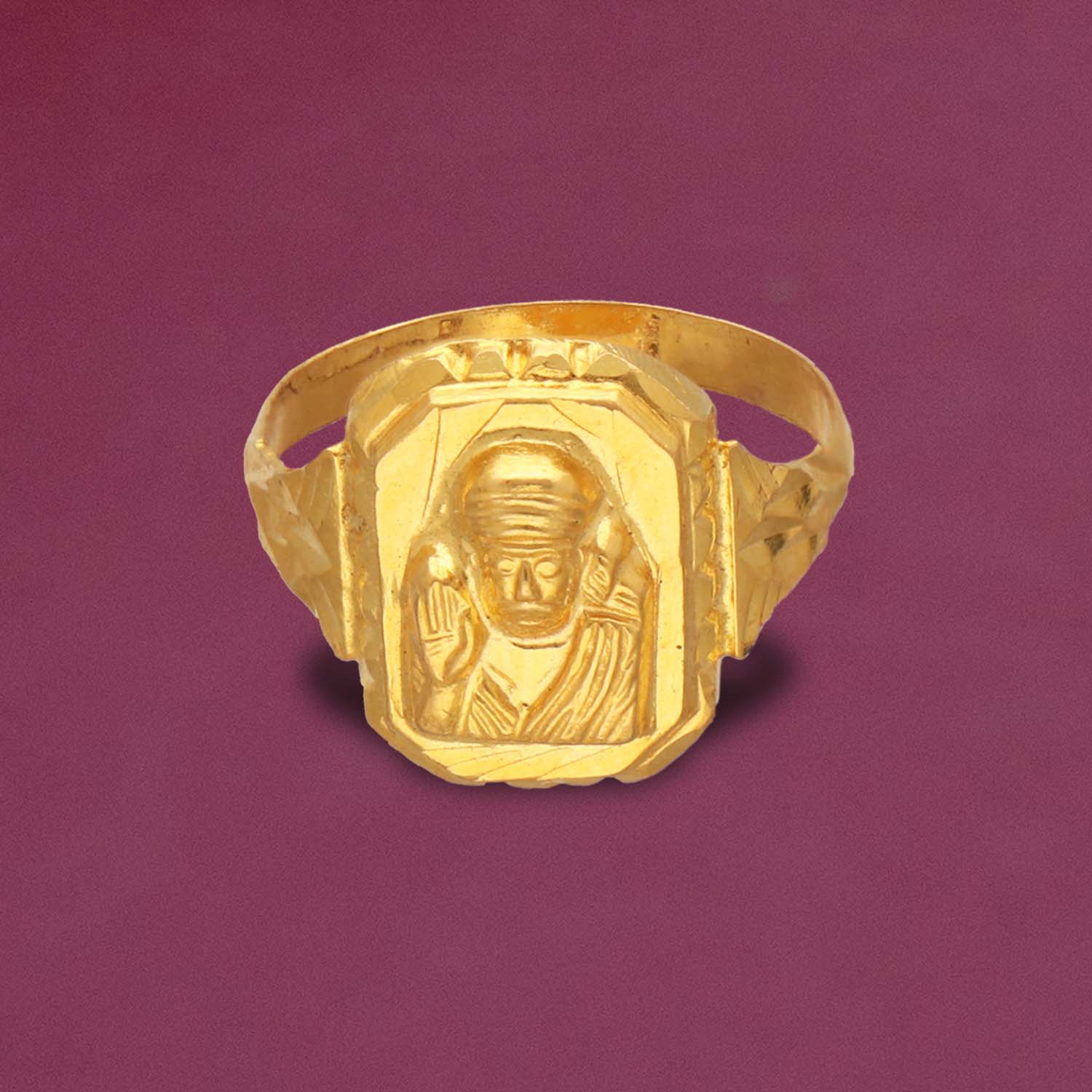 Devotional Gold Ring for Men