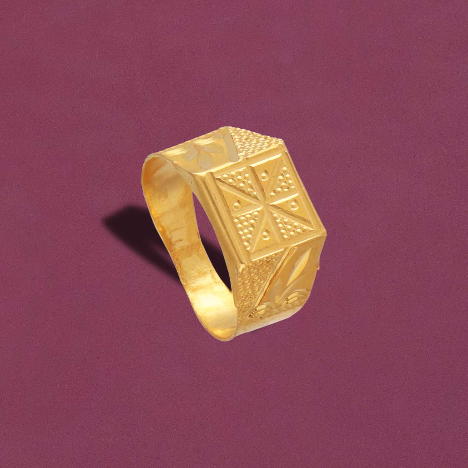 Personalized Monogram Ring - Square Initial Letter Ring - Silver and Gold |  MasonArtStore