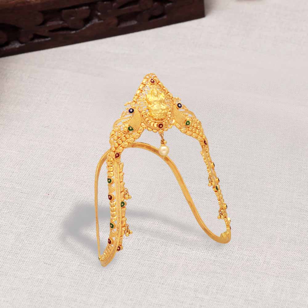 Trendy Single Line V Shaped Vanki Ring with AD Stones - South India Jewels