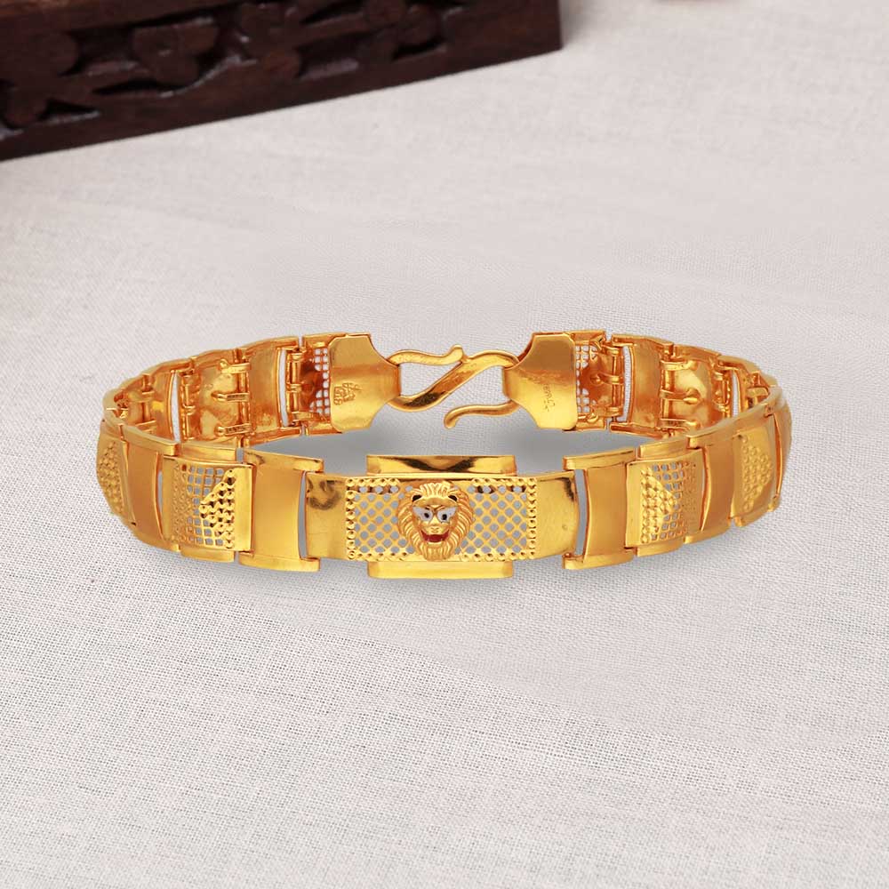 Gucci Gold Lion Head Chrome Diopside and Diamond Bracelet-vachngandaiphat.com.vn