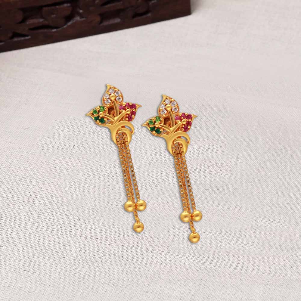 Buy Real Gold Pattern Gold Plated Guaranteed Daily Use Earrings Buy Online