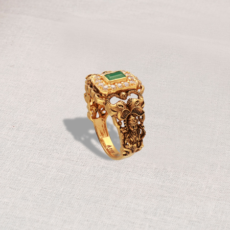 1 Gram Gold Forming Red Stone With Diamond Antique Design Ring For Men -  Style A855, पुरुषों की डायमंड रिंग - Soni Fashion, Rajkot | ID: 26621121933