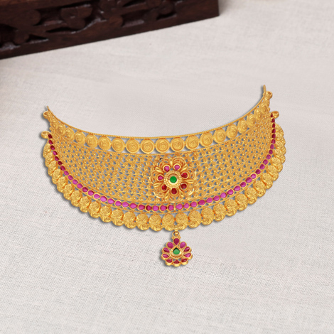 Nine Lakkha Gold Choker Necklace