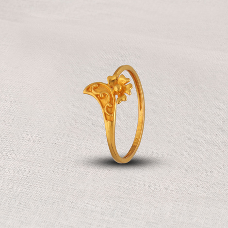 Amazon.com: Lab Grown Prong Set Gold Ring For Anniversary |Delicate Gold  Rings For Womens |Diamond Cuved Ring in 14K Solid Gold |Real diamond Dinty  Ring ,Solid Engagement Ring For Her in Yellow