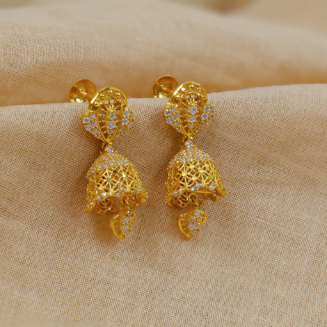 21ct Gold Buttalu Traditional Jhumka Earrings - Jewellery Designs
