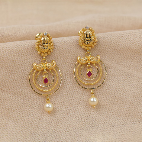 Light Weight Gold Earrings Designs - South India Jewels