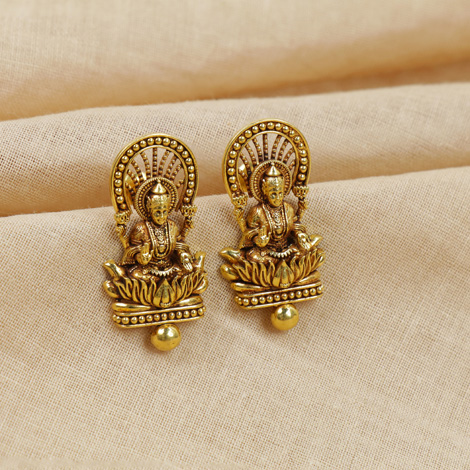 Antique Lakshmi Earrings | Kameswari Jewellers
