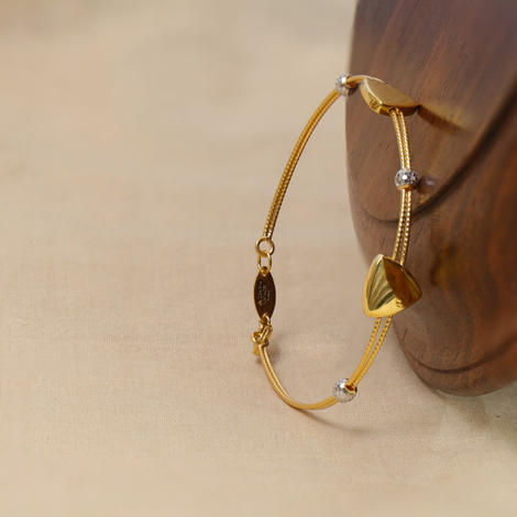 Italian Gold 18K Pearl Bangle Bracelet - ShopStyle