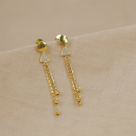 WIDE CHAIN EARRINGS gold plated – VIKA Jewels