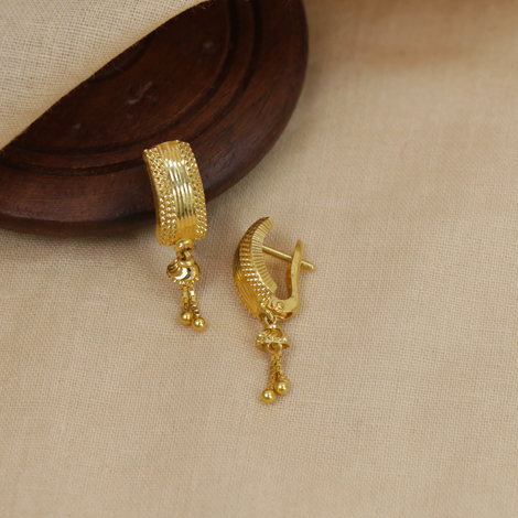ER18303 Daily Wear Gold Plated South Screw Earrings Latest Imitation  Jewellery Designs | JewelSmart.in