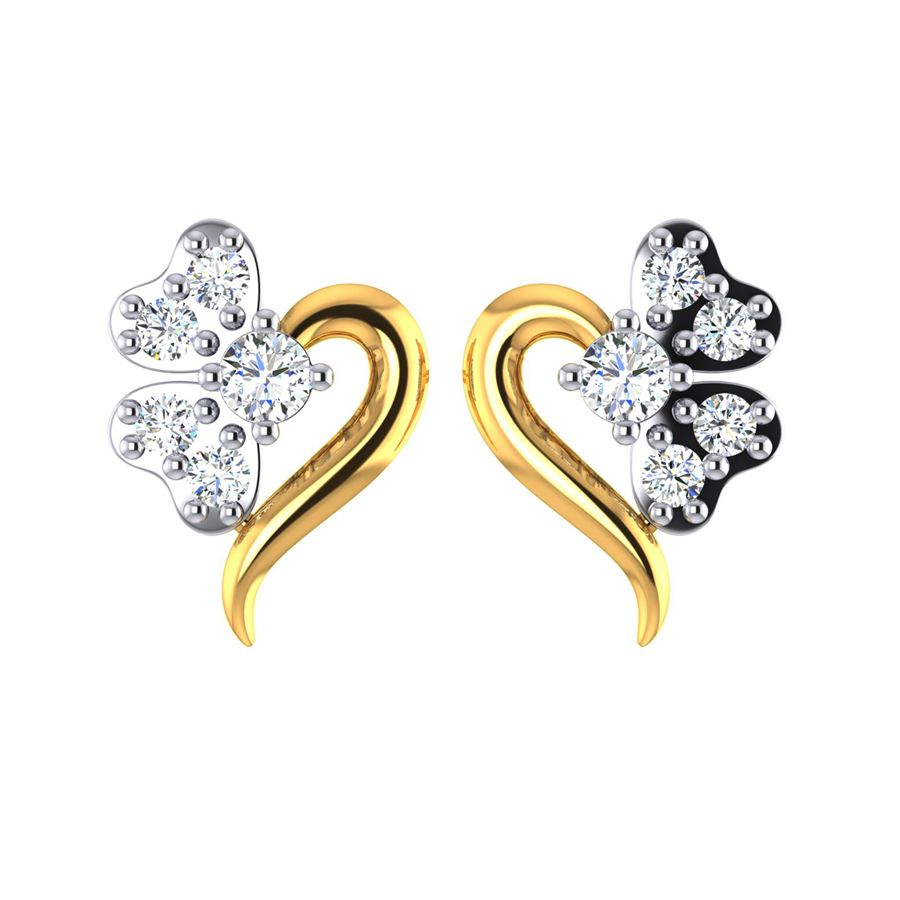 Gold Earrings tops design for ladies