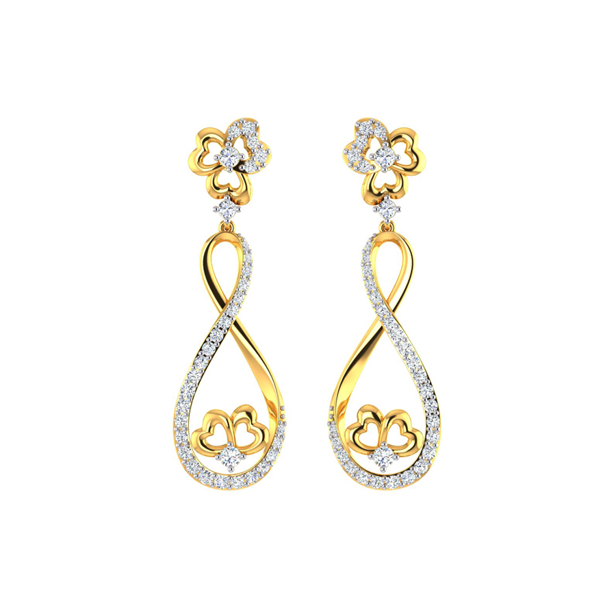 Buy Infinity Diamond Stud Earrings Online | CaratLane