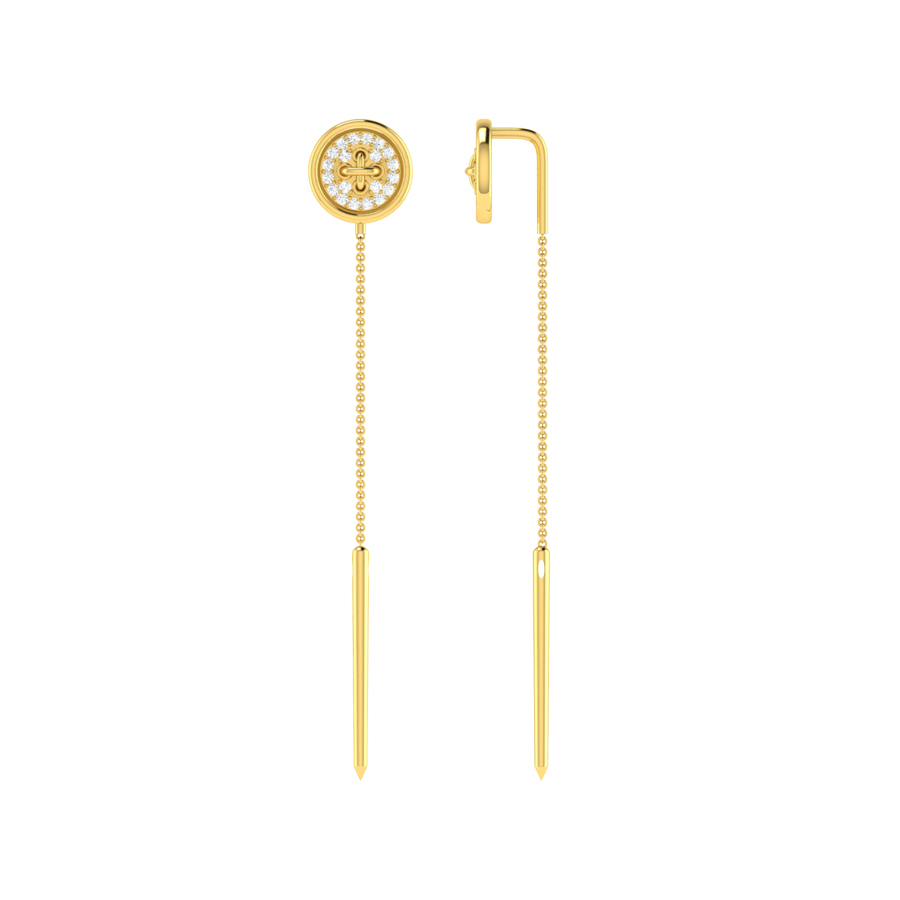 6+ Modern Sui Dhaga Gold Earrings Designs Wear On Diwali