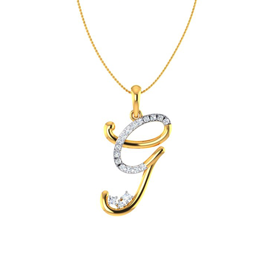9ct Gold Diamond Initial G Pendant | Goldmark (AU)