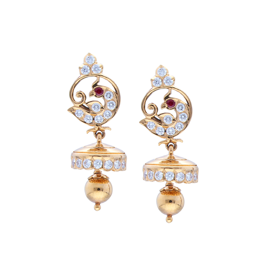 Tanishq Unique pattern beautiful gold Earring Designs | Light weight gold  Earrings | Earrings - YouTube