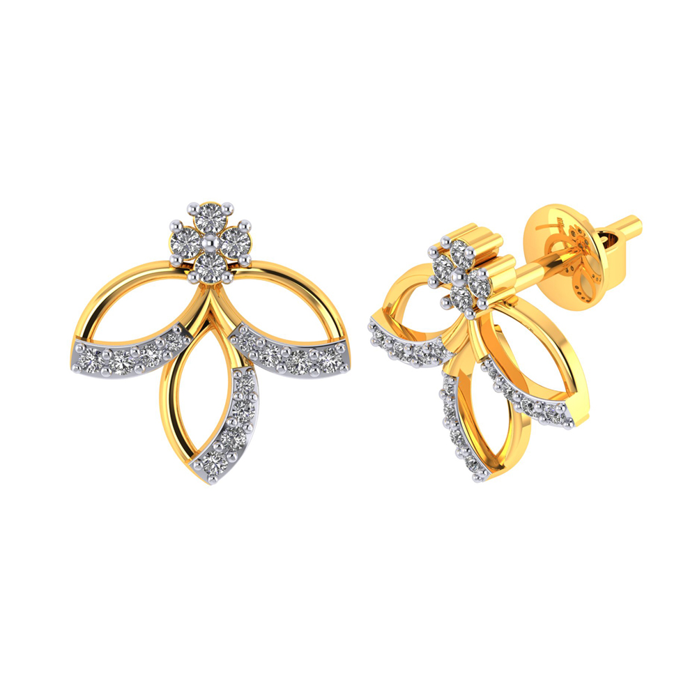 American Diamond Cluster Round White Stone Fine Earrings - Tito's Fashion  House