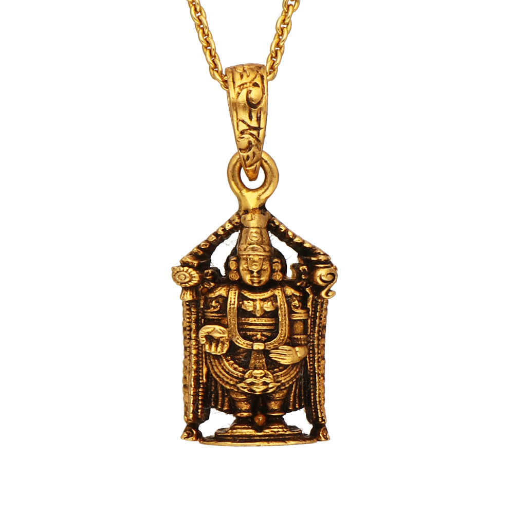 Buy lord venkateswara antique gold pendant 127vg3951 Online from ...
